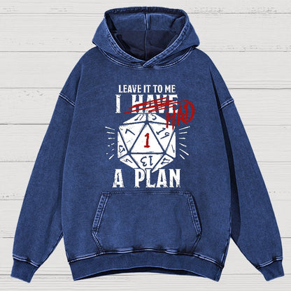 I Had A Plan Nerdy Vintage Distressed Hoodie
