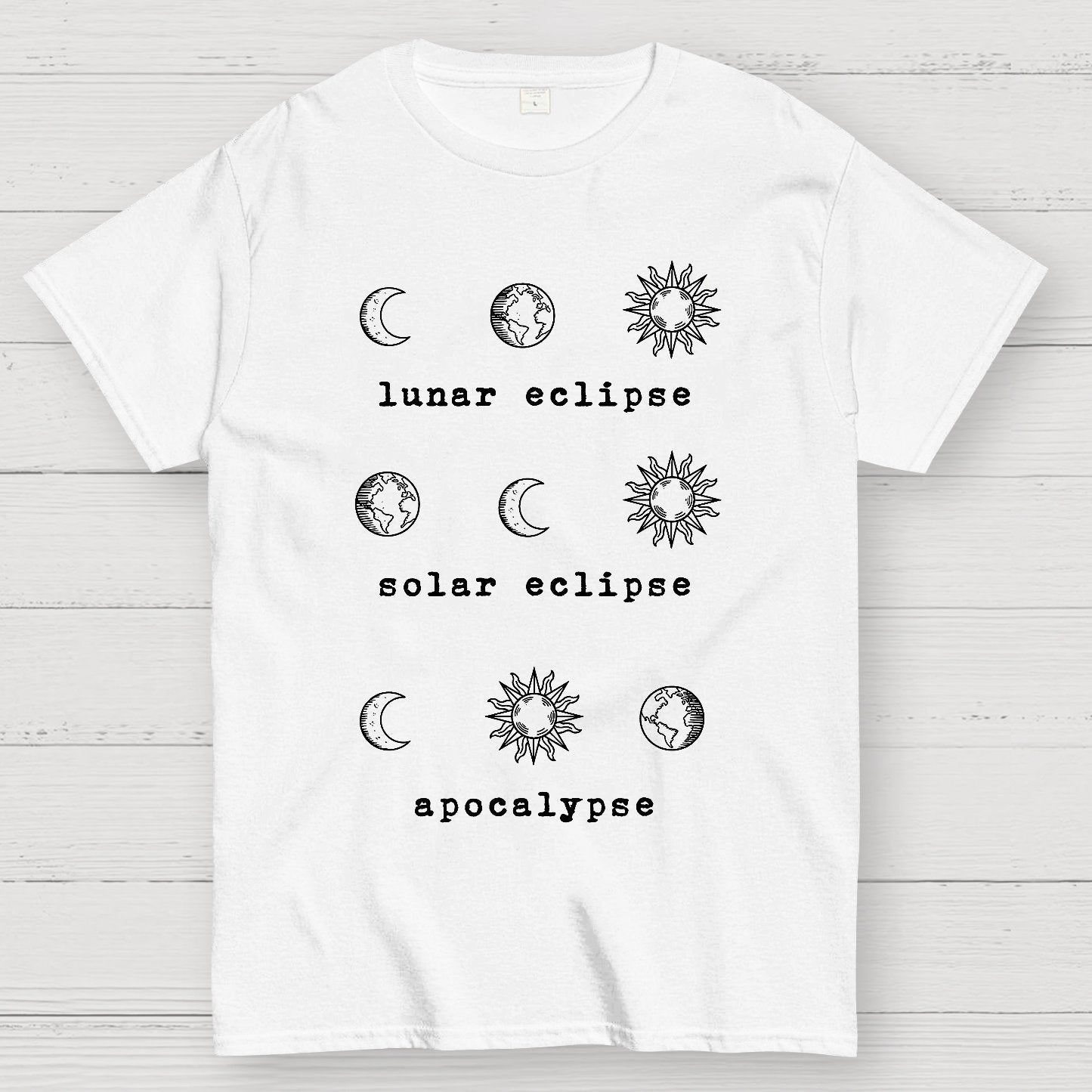 Lunar Eclipse Solar Eclipse Apocalypse Geek T-Shirt