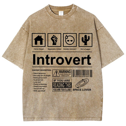 Introvert Label- Vintage Distressed T-shirt