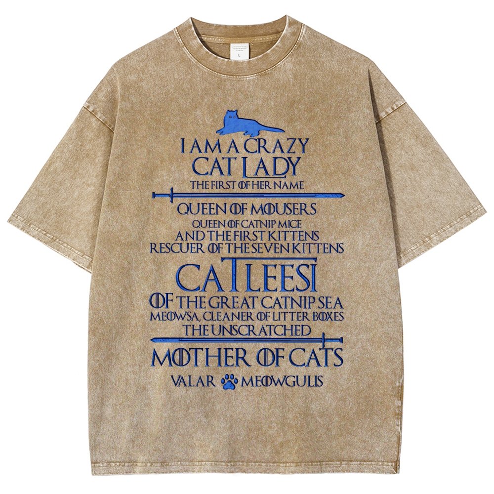 I Am A Crazy Cat Lady Vintage Distressed T-shirt