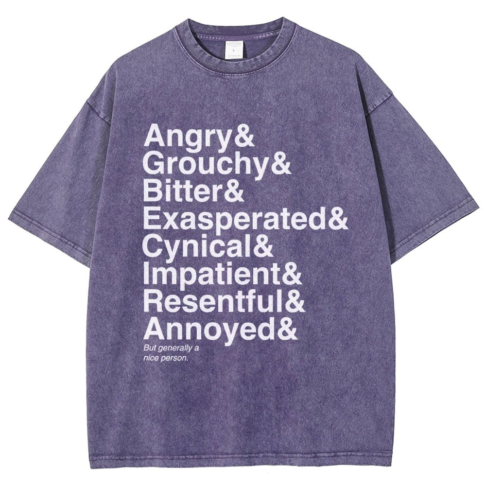 Generally A Nice Person Vintage Distressed T-shirt