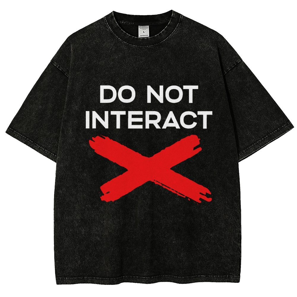 Do Not Interact Vintage Distressed T-shirt