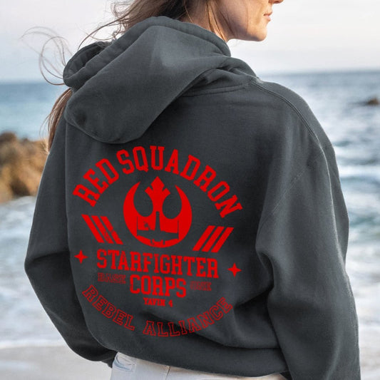 Red Team Base One Printed Back Unisex Cotton Hoodie