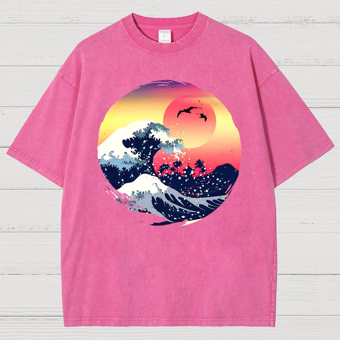 Retro Waves Vintage Distressed T-shirt