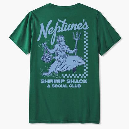 Neptune's Shrimp Shack Front And Back Printing Geek T-Shirt