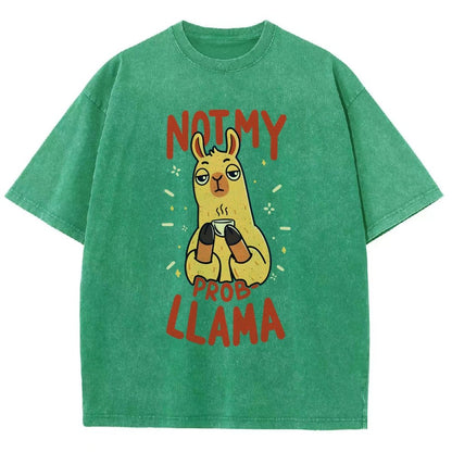 Not My Prob-Llama Vintage Distressed T-shirt