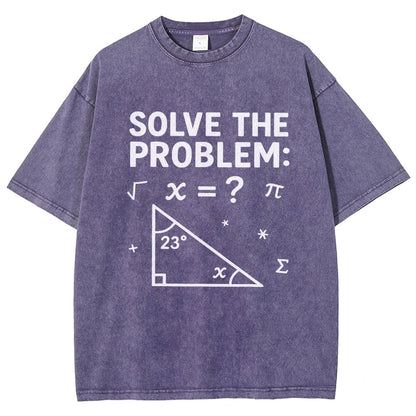 Solve The Problem Funny 67 Meme Vintage Distressed T-shirt