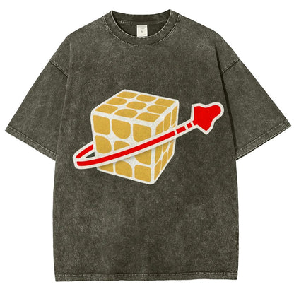 Cubeman Vintage Distressed T-shirt