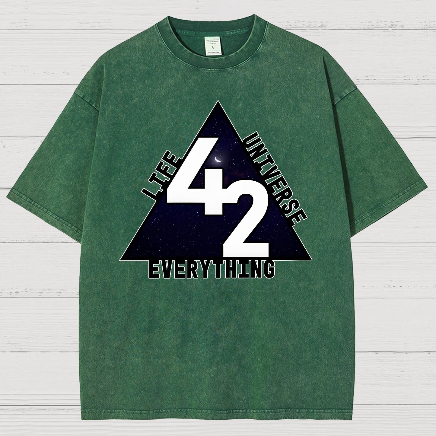 Life, the Universe, and Everything Vintage Distressed T-shirt