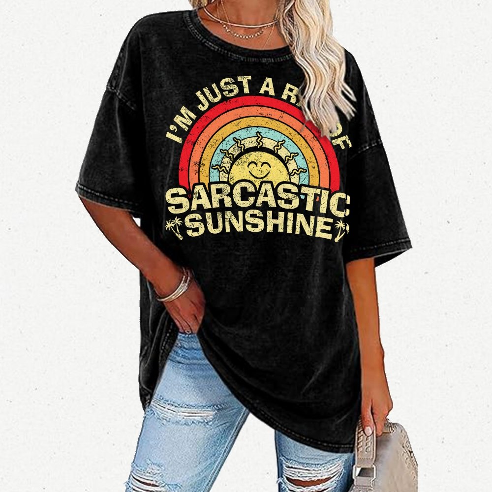 I'm Just A Ray Of Sarcastic Sunshine Funny Vintage Distressed T-shirt