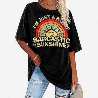 I'm Just A Ray Of Sarcastic Sunshine Funny Vintage Distressed T-shirt