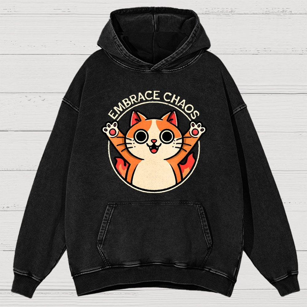 Embrace Chaos Vintage Distressed Hoodie