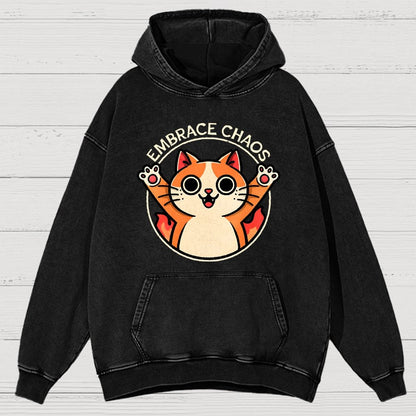 Embrace Chaos Vintage Distressed Hoodie