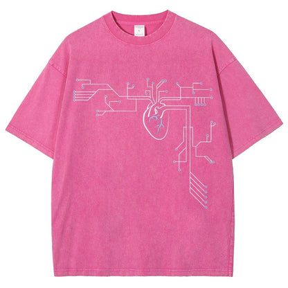 Circuit-ulatory System Vintage Distressed T-shirt