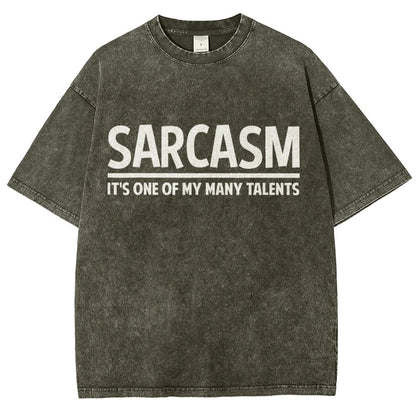 Sarcasm-Just One Of My Many Talents Vintage Distressed T-shirt