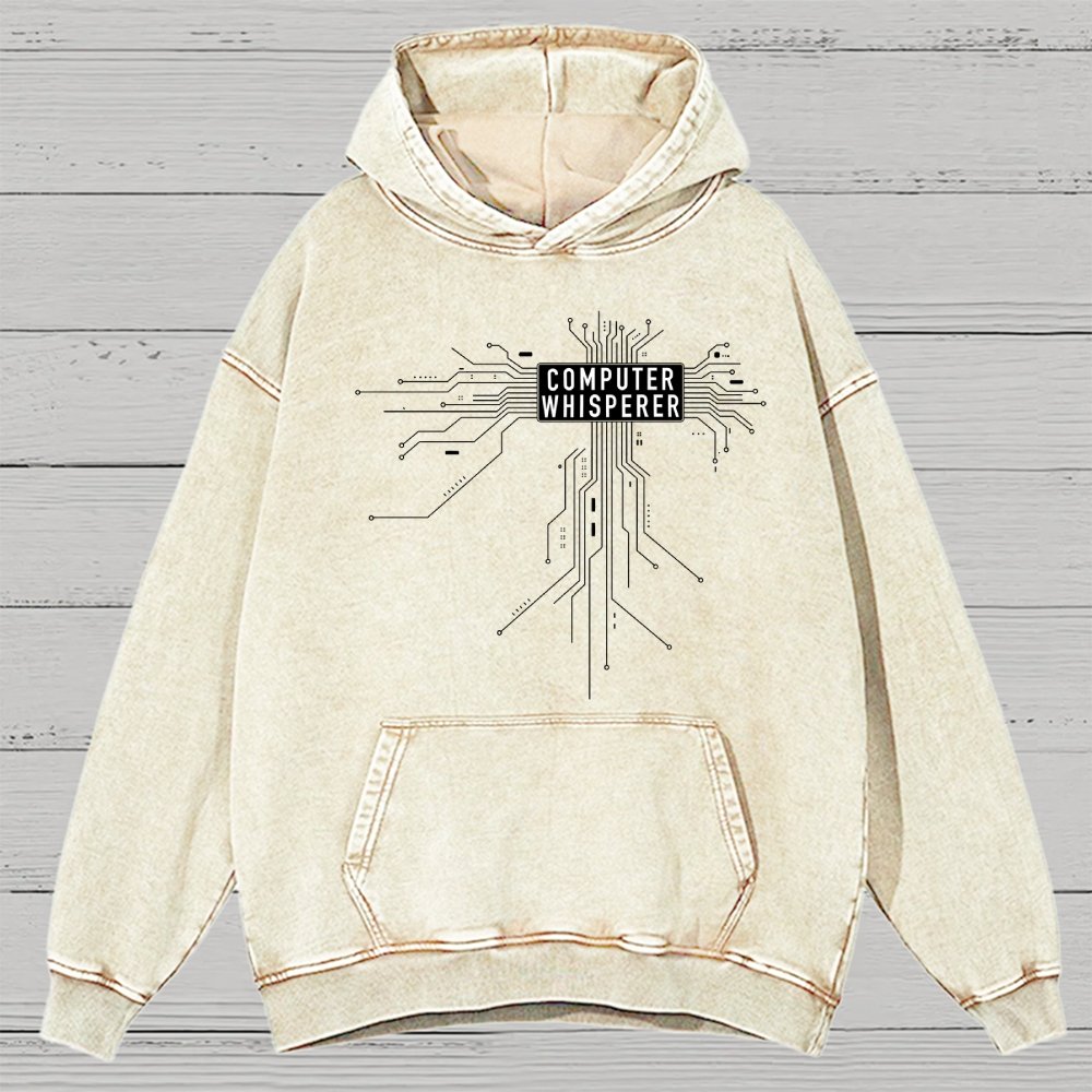 Computer Whisperer Vintage Distressed Hoodie