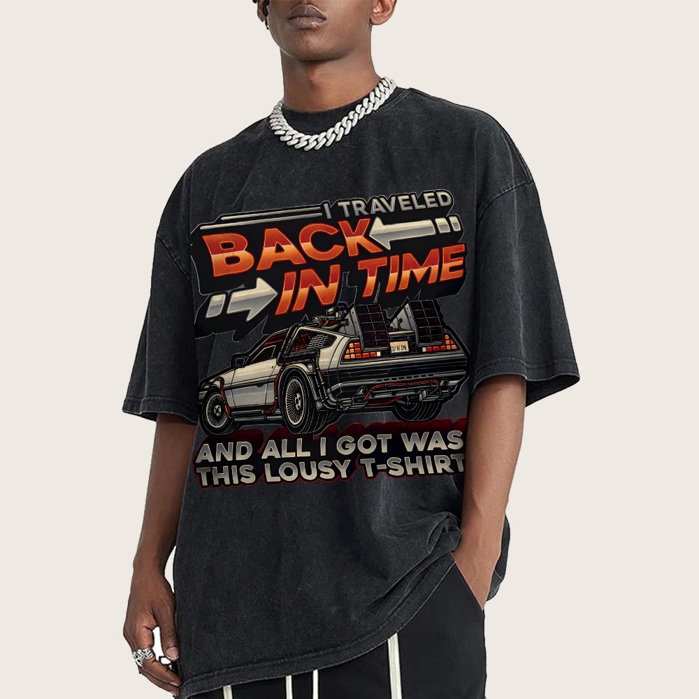 Time Travel Vintage Distressed T-shirt
