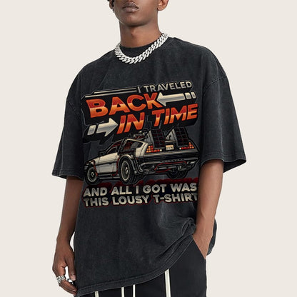 Time Travel Vintage Distressed T-shirt