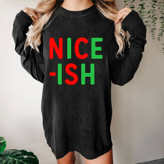 Nice-ish Washed Long Sleeve Tee