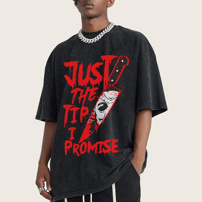Just The Tip I Promise  Halloween Essential Vintage Distressed T-shirt