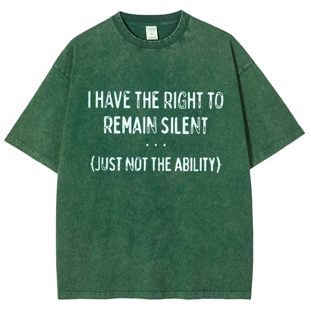 I Have the Right to Remain Silent Vintage Distressed T-shirt
