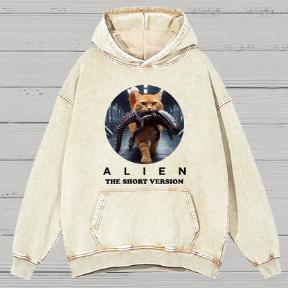 Mysterious Creature Short Version Vintage Distressed Hoodie