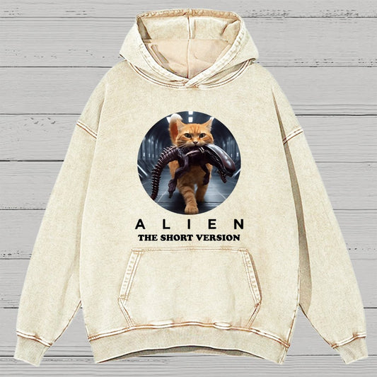Mysterious Creature Short Version Vintage Distressed Hoodie