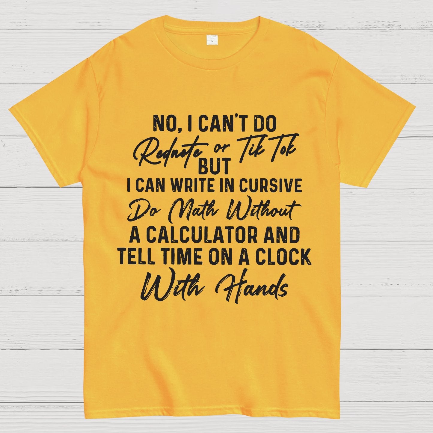 No I Can't Do Rednote Or TikTok  Geek T-Shirt