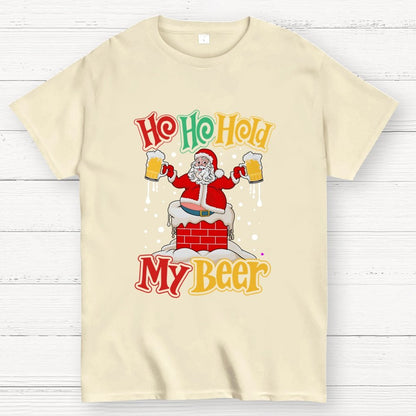 Ho Ho Hold My Beer Christmas Geek T-Shirt