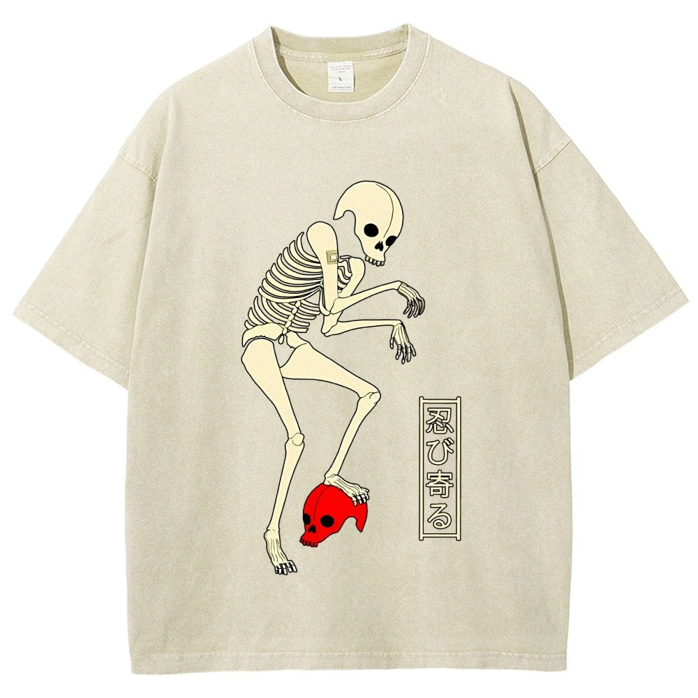 Creep Skull Vintage Distressed T-shirt
