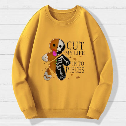 Cut My Life Into Pieces Gingerbread Geek Cotton Sweatshirt