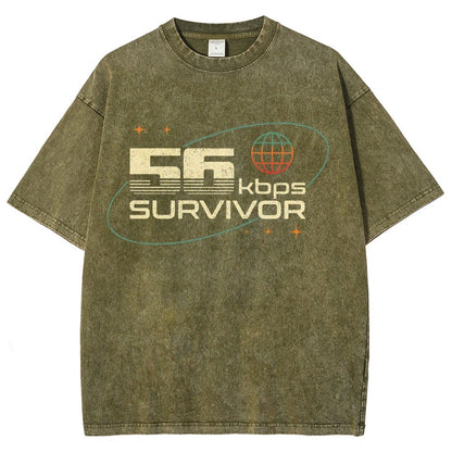 56 Kbps Survivo Buy Now Vintage Distressed T-shirt