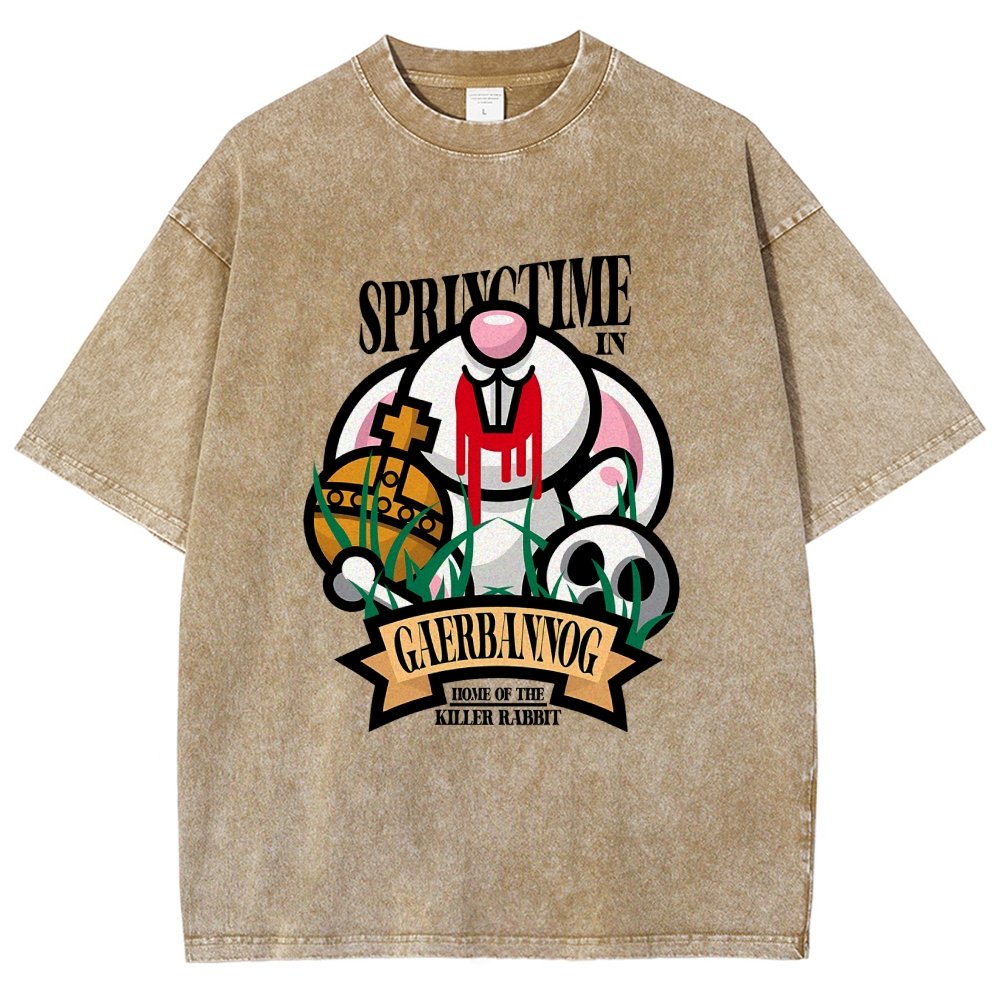 Spring Killer Rabbit Vintage Distressed T-shirt
