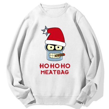 Ho-Ho-Ho！Meatbag Geek Cotton Sweatshirt