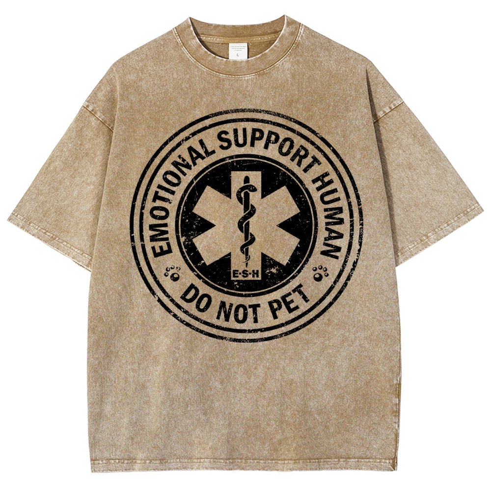 Emotional Support Human Vintage Distressed T-shirt