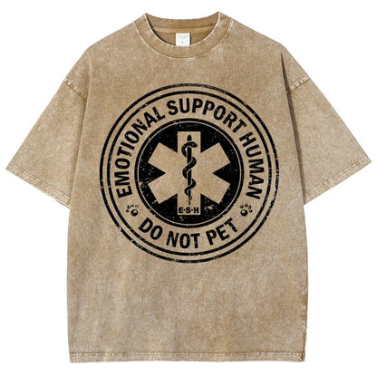 Emotional Support Human Vintage Distressed T-shirt