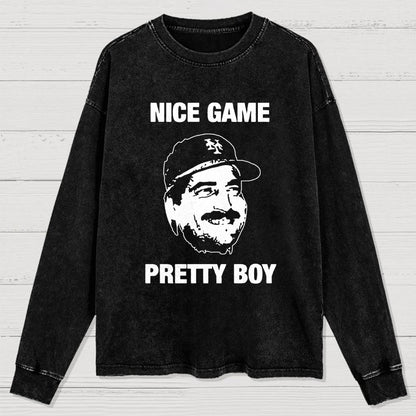 NICE GAME PRETTY BOY Washed Long Sleeve Tee