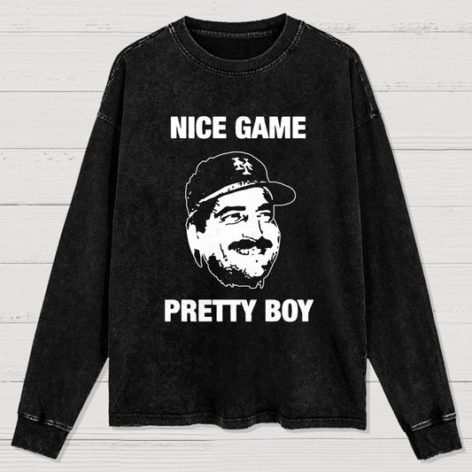 NICE GAME PRETTY BOY Washed Long Sleeve Tee