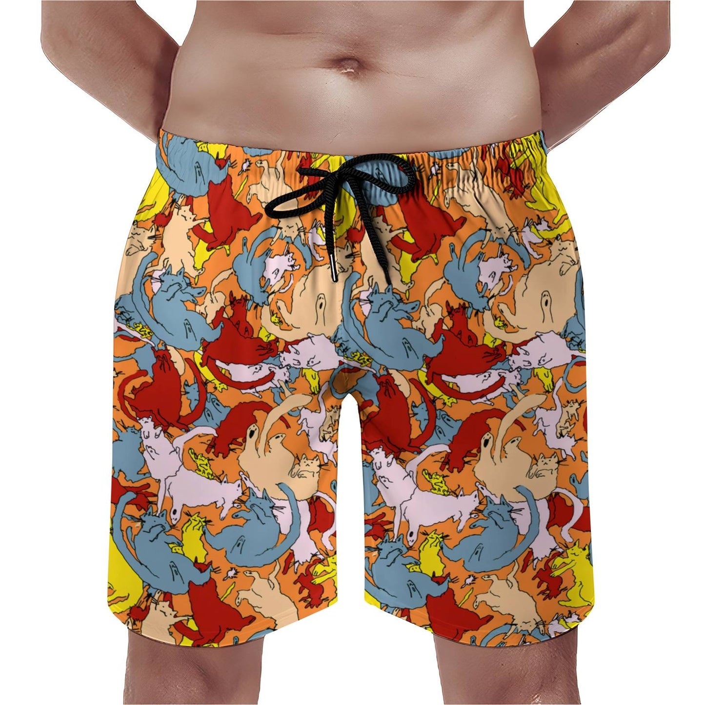 Cat Art Doodle Geek Shorts