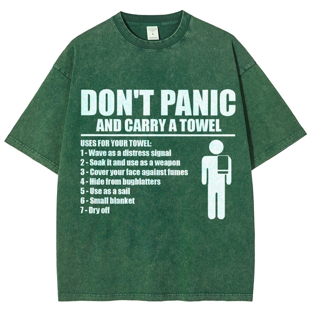 Don't Panic Vintage Distressed T-shirt