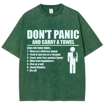 Don't Panic Vintage Distressed T-shirt