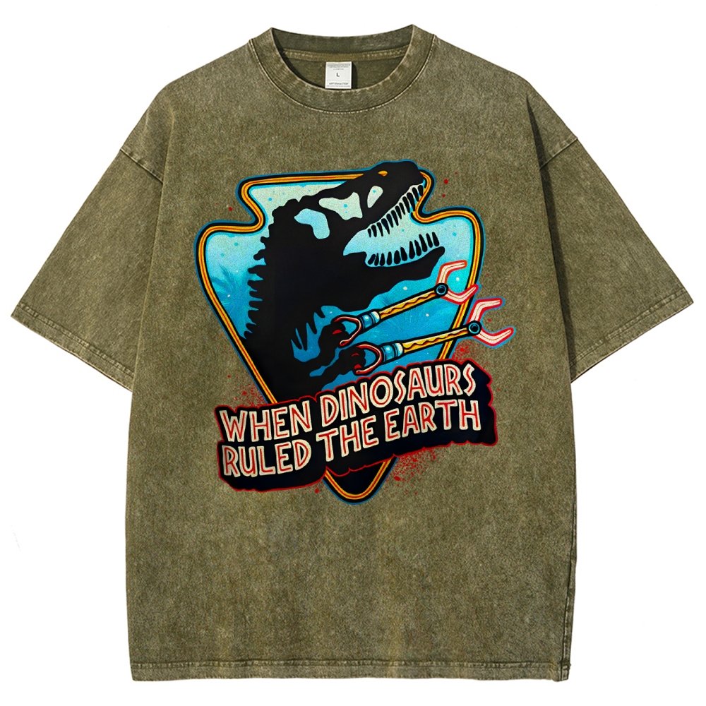 When Dinosaurs Ruled The Earth Vintage Distressed T-shirt
