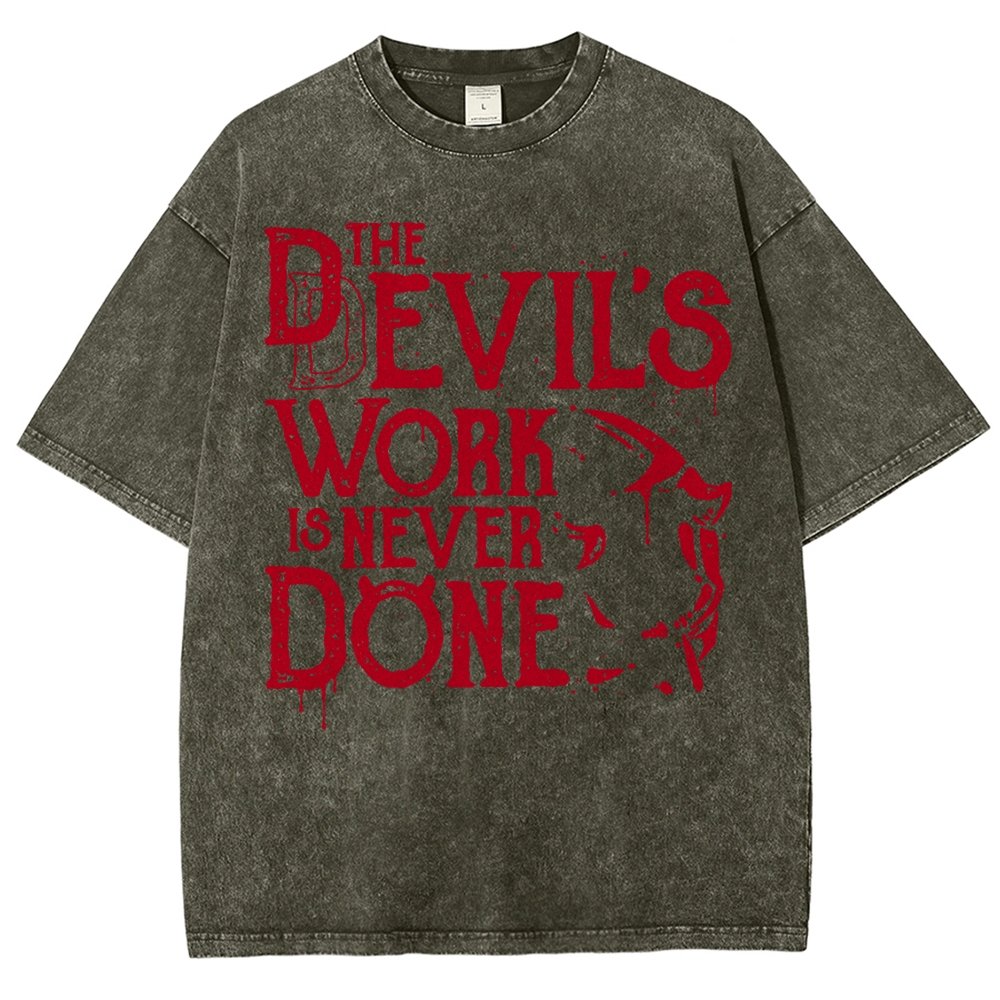 Never Done Vintage Distressed T-shirt
