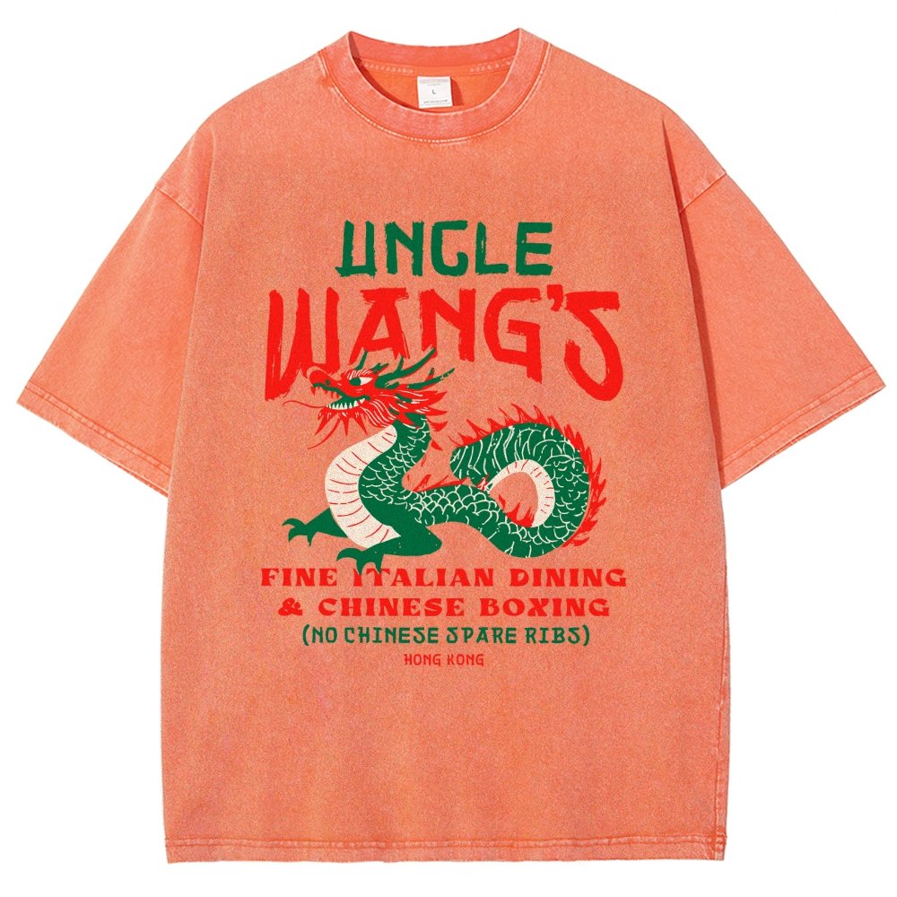 Uncle Wang's Fine Italian Dining & Chinese Boxing Vintage Distressed T-shirt