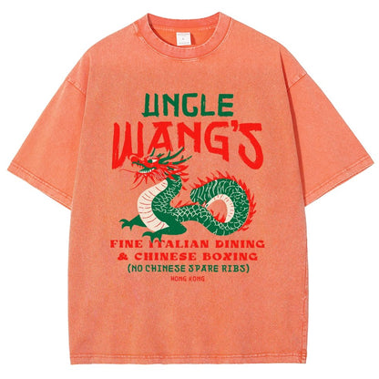 Uncle Wang's Fine Italian Dining & Chinese Boxing Vintage Distressed T-shirt