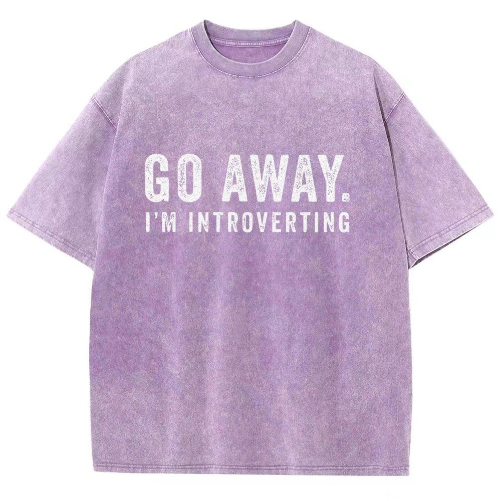 Go Away. I'm Introverting Vintage Distressed T-shirt