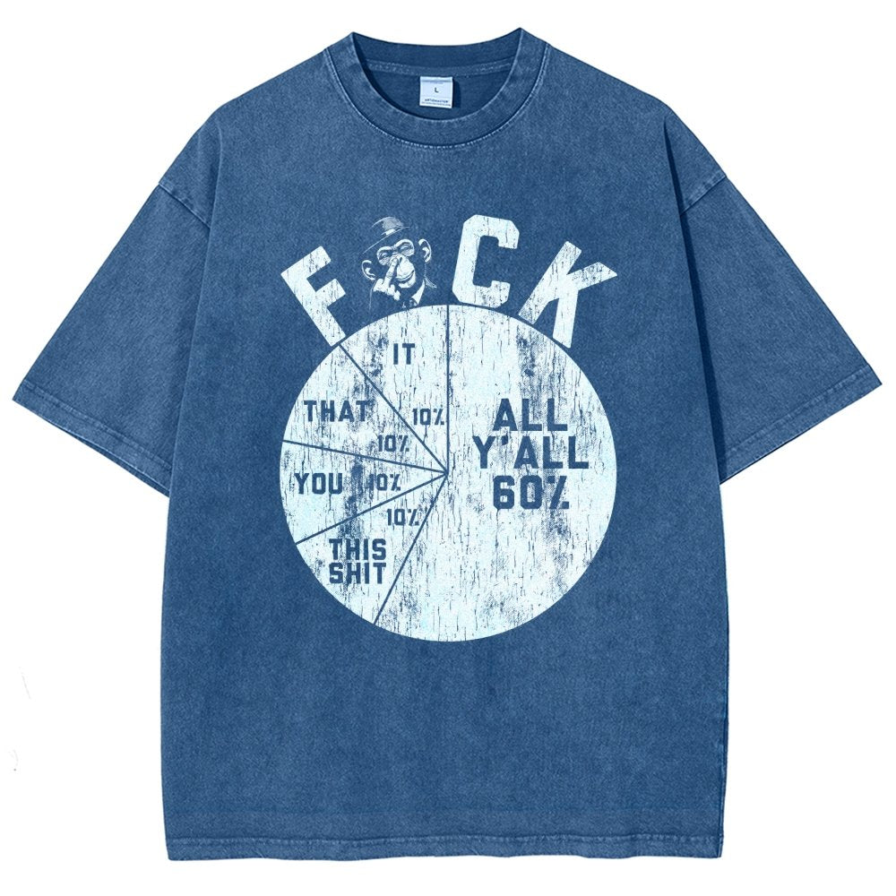 Sentiment Quantification Failure Pie Chart Vintage Distressed T-shirt