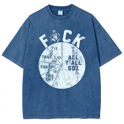 Sentiment Quantification Failure Pie Chart Vintage Distressed T-shirt