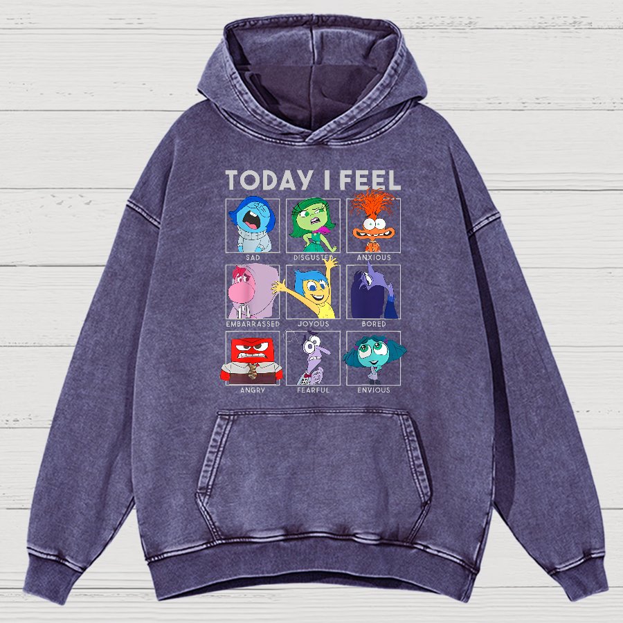 Today I Feel Funny Vintage Distressed Hoodie