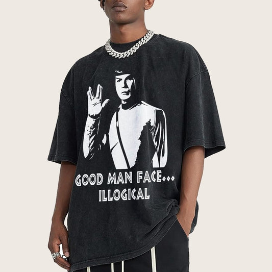 Good man face... illogicalVintage Distressed T-shirt